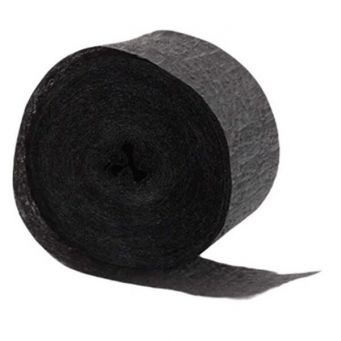 Crepe Black Paper Party Streamer Roll 81feet