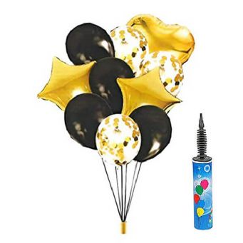 10-Pcs Decorative Balloons Bouquet With Confetti Set
