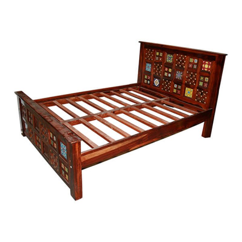 Wooden bed on sale with price