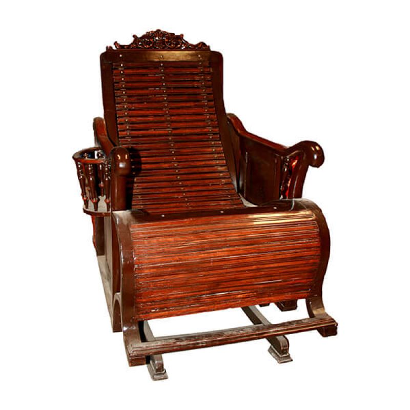 Wooden Antique Easy Chair Sandhai sandhai.ae