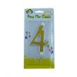 Numeric 4 Birthday Candle