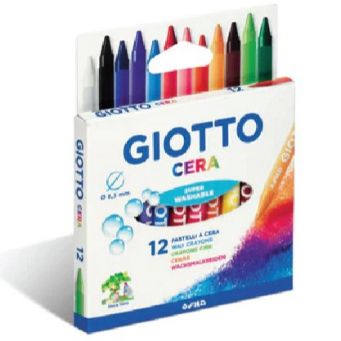 Giotto Crayons Wax 12 Clr Cera