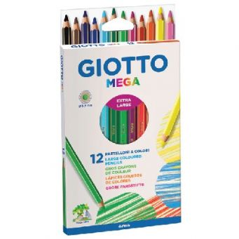 Giotto Color Pencil Mega Tri 12Clr