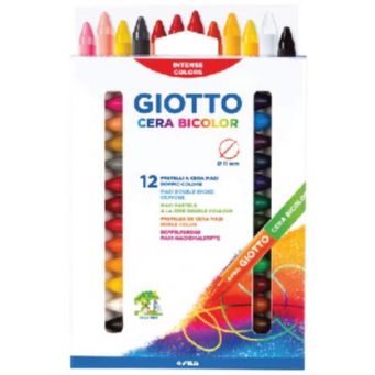 Giotto Crayons Wax 12Pcs Cera Bicolor