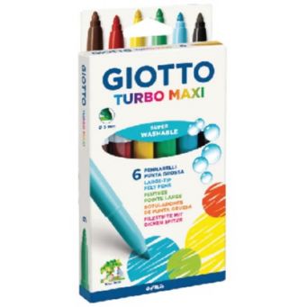 Giotto Fibre Pen 6Clr Turbo Maxi