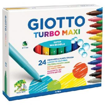 Giotto Fibre Pen 24Clr Turbo Maxi