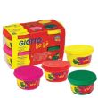 Giotto Super Soft Mod.Dough 4X100G(Red,Pink,Yellow,Green)