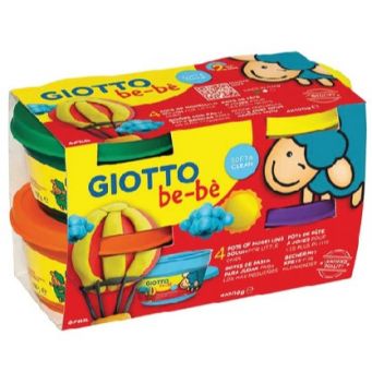 Giotto Super Soft Mod.Dough 4X100G(Green,Orange,Yellow,Purple)