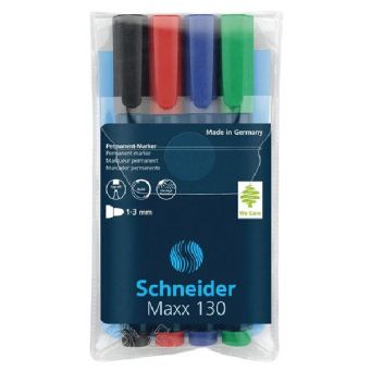 Schneider Permanent Marker 130 Fine 4Pcs-1Set