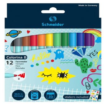 Schneider Fibre Pen Colorina Bold 12Clr-1 Set