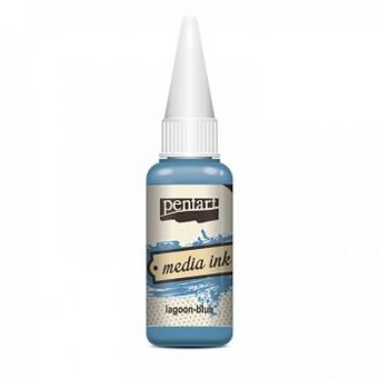 Pentart media ink lagoon blue 20ml