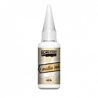 Pentart media ink white 20ml