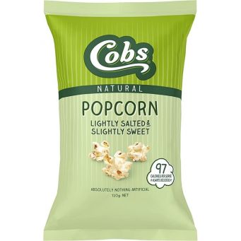 Cobs Lightly Salted and Slightly Sweet Natural Popcorn 120g