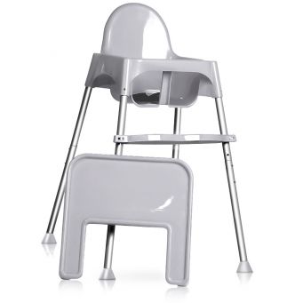 High Chair With Removable Tray - Grey