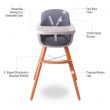 Premium Dual Height Wooden High Chair 