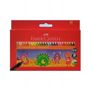 Faber-Castell 24 Color Jumbo Round Wax Crayons Multicolo