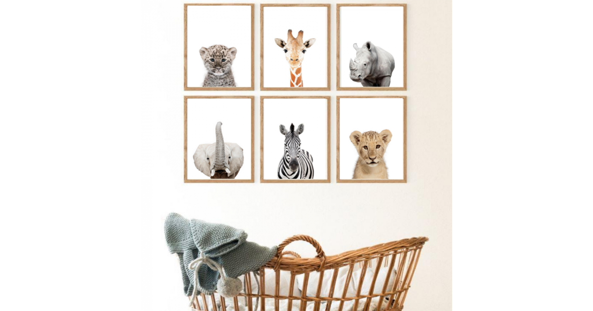 Safari animal best sale wall art